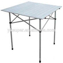 Foldable aluminum picnic table for outdoor leisure